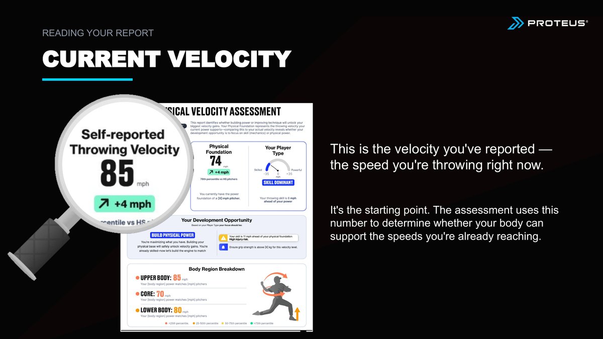 Current velocity on the Proteus report